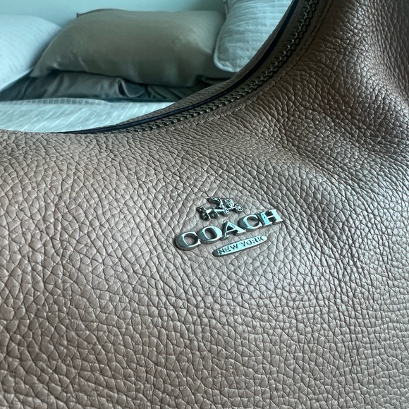 Coach Harley East West Hobo Shoulder Bag with Snakeskin Trim - Picture 2 of 10